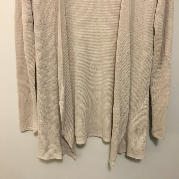Olsen Europe Tan Linen Knit Open Cardigan - Picture 4 of 11